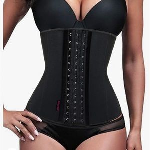 DILANNI Underbust Latex Girdle Waist Trainer Corset Hourglass Body Shaper sz L